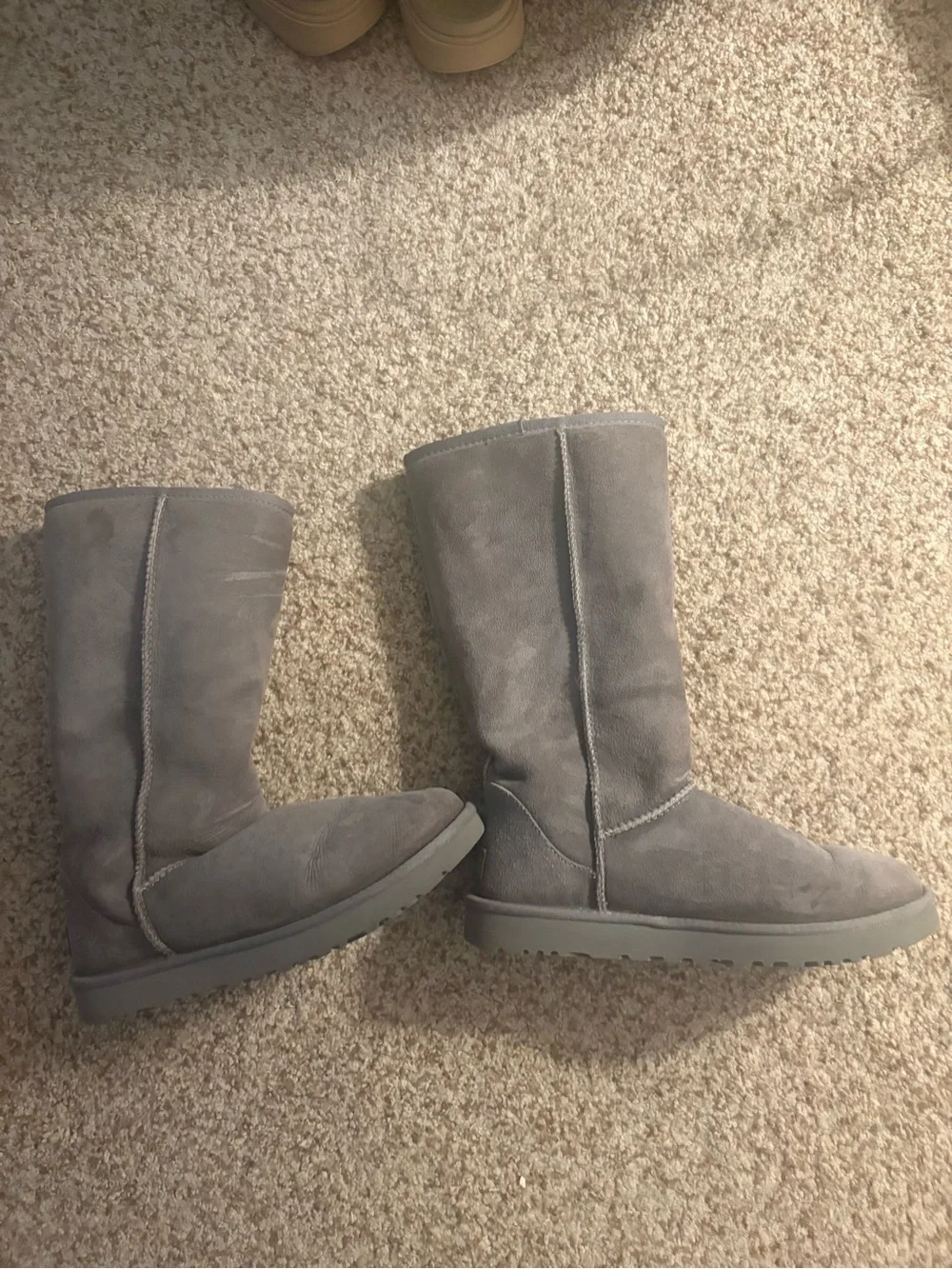 UGG Classic Tall Grey Suede Boots